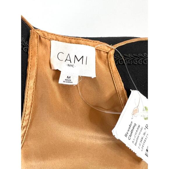 Cami NYC Racer Charmeuse Cami Tank Top in Butterscotch Medium Pullover Lace Trim - Picture 6 of 6